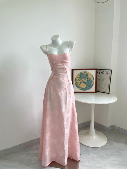 New Embroidered Floral Long Skirt With High-end Feel, Luxurious Camisole Skirt, Slimming Dress