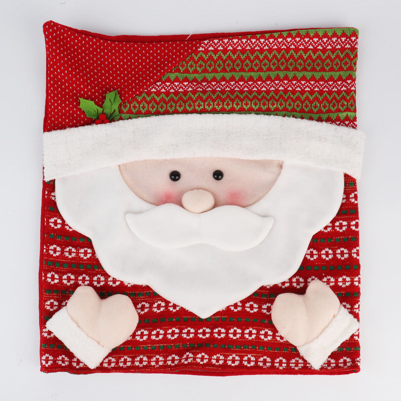 Christmas Table Decoration Chair Covers, Santa Claus Chair Back Covers, Christmas Scenes