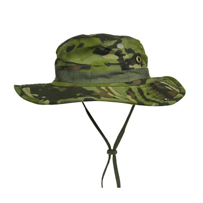 Camouflage Boonie Hat Round Edge Sun-proof Bucket Hat