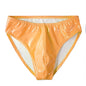 Sexy Bright PU Anti-exposure Leather Men's Bright Leather Underwear