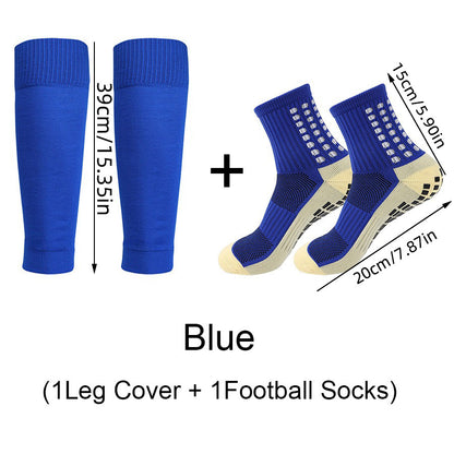 Sports Soccer Socks Knee Pad Mid-calf Glue Dispensing Non-slip