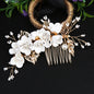 Gold Leaf Hair Updo Comb Handmade Bridal Crown Headdress