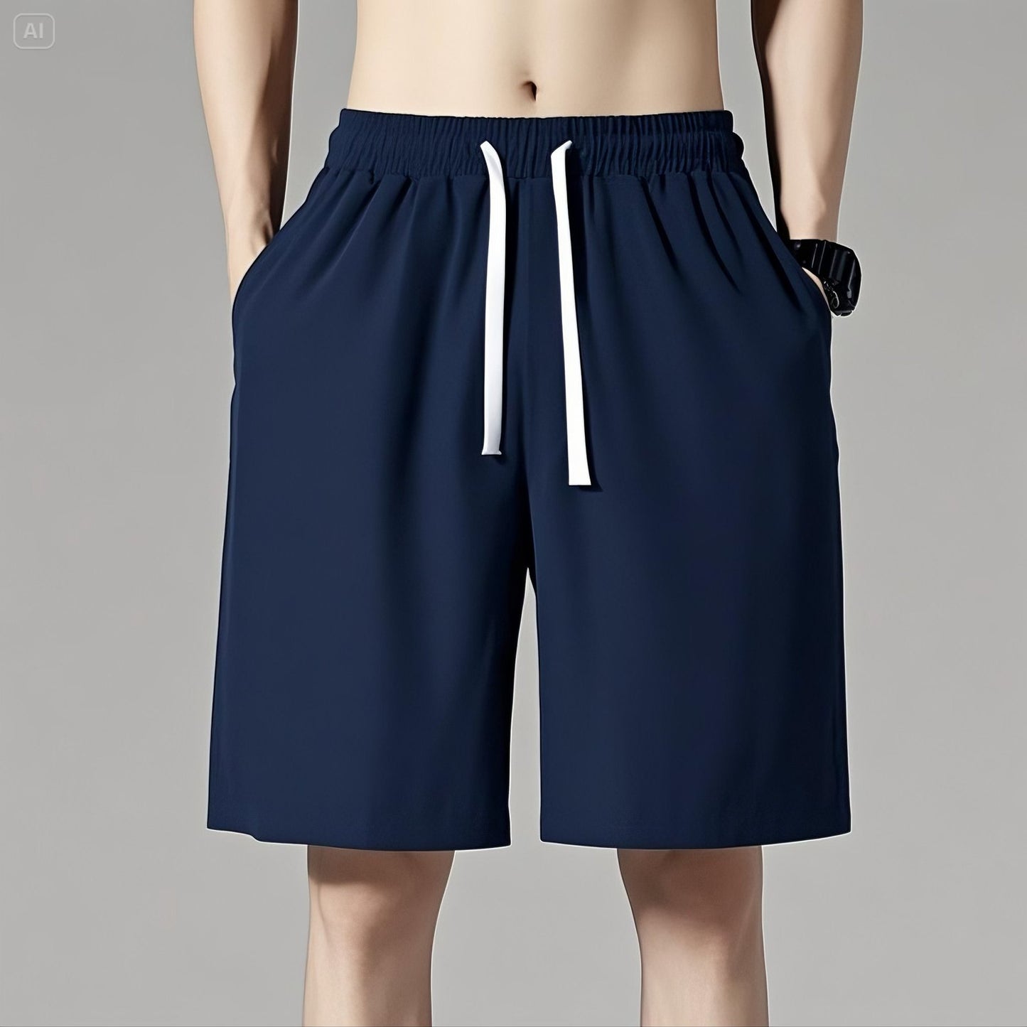 Cropped Pants Men's Thin Loose Large Size Sports Shorts
