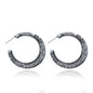 Vintage Engraving Street Shot Earrings Alloy C- Shaped Earrings