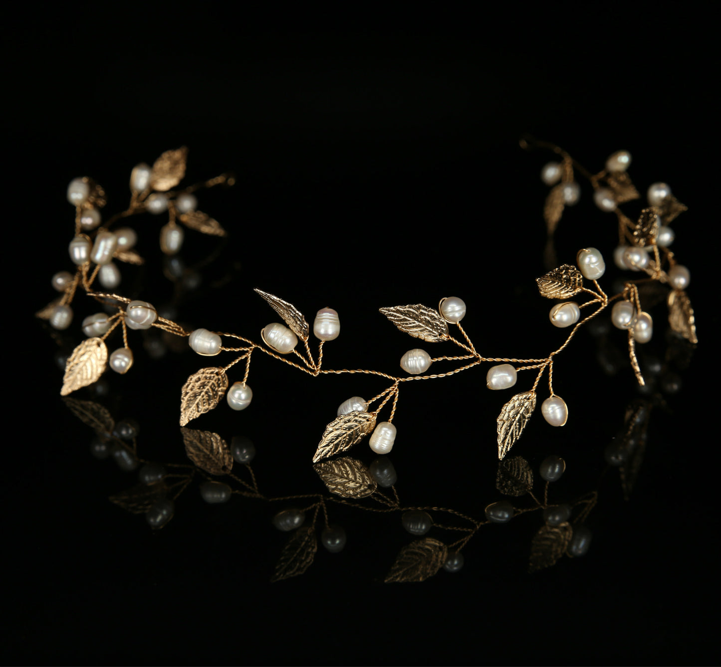 Bridal handmade pearl hair band