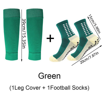 Sports Soccer Socks Knee Pad Mid-calf Glue Dispensing Non-slip