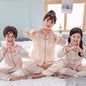 Children's pajamas parent-child ice silk home service suit