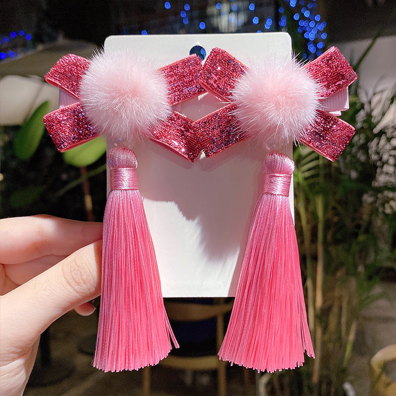 Girl costume fringe stepping Chinese style hairpin