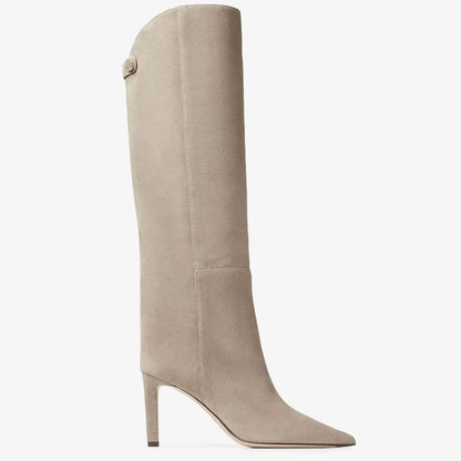 Simple European And American Style Fashion Catwalk Pointed-toe Stiletto Straight Boots