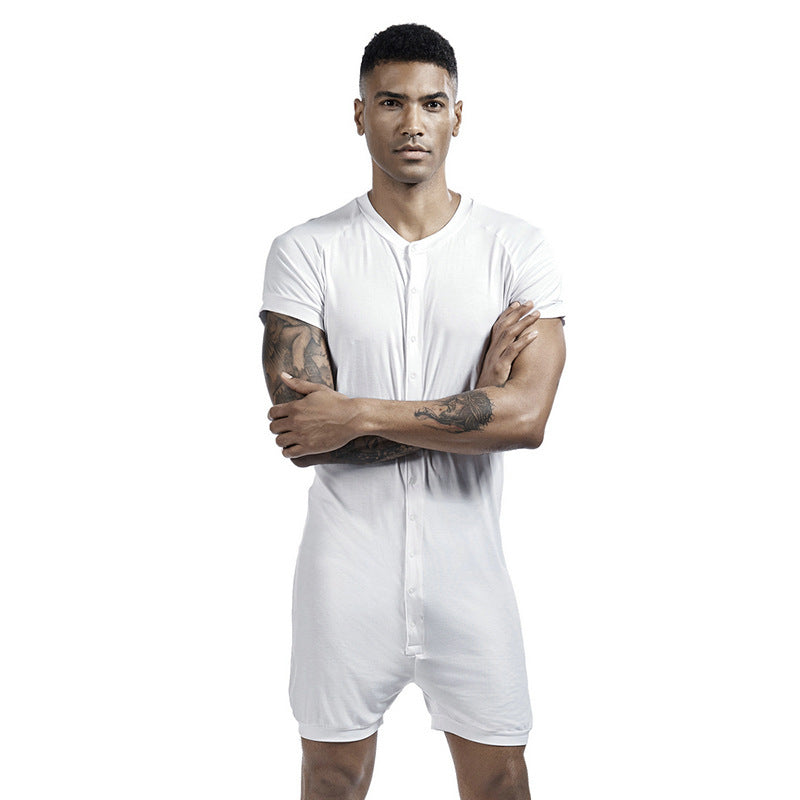 Men's Fashion Sports Vest Leisure Pajamas One-piece