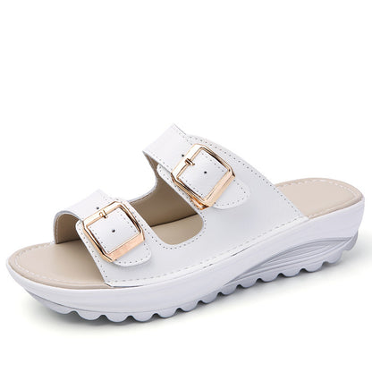 Leather beach shoes