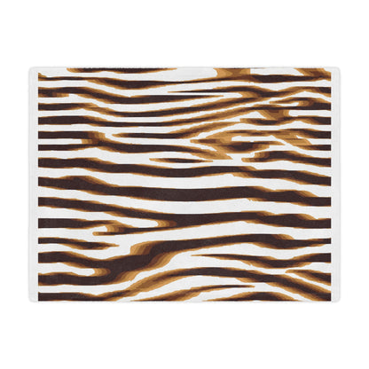 Tiger Stripe Minky Blanket — Soft Animal Print Throw for Bedroom & Living Room