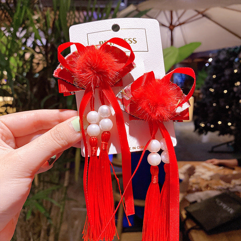 Girl costume fringe stepping Chinese style hairpin