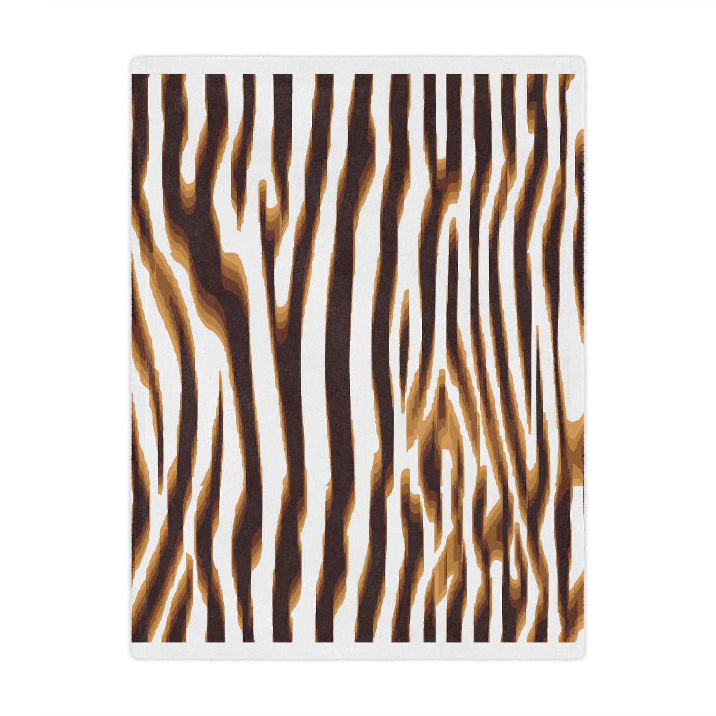 Tiger Stripe Minky Blanket — Soft Animal Print Throw for Bedroom & Living Room