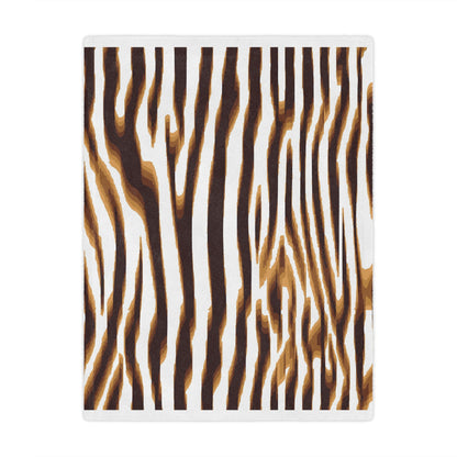 Tiger Stripe Minky Blanket — Soft Animal Print Throw for Bedroom & Living Room