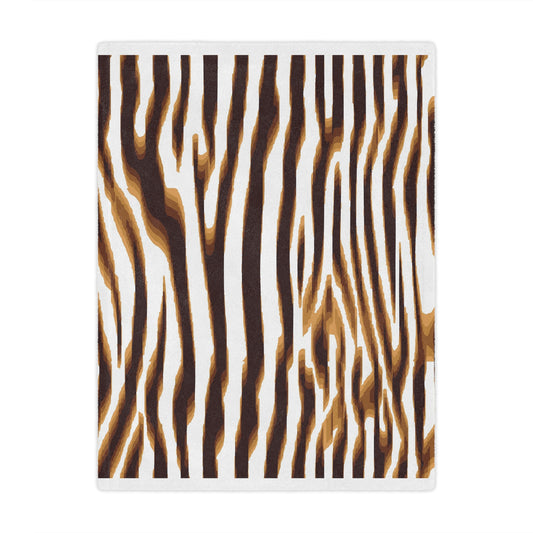 Tiger Stripe Minky Blanket — Soft Animal Print Throw for Bedroom & Living Room