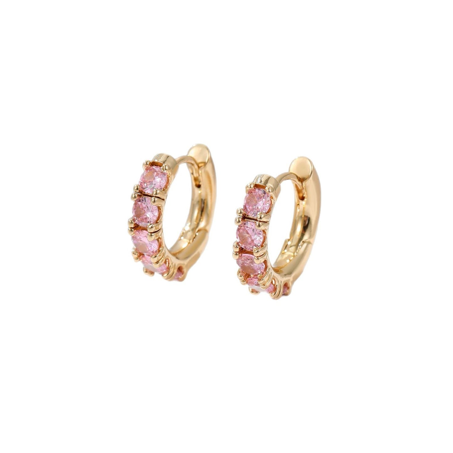 Copper Micro Inlaid Zircon Thickened Color Retention Ear Clip