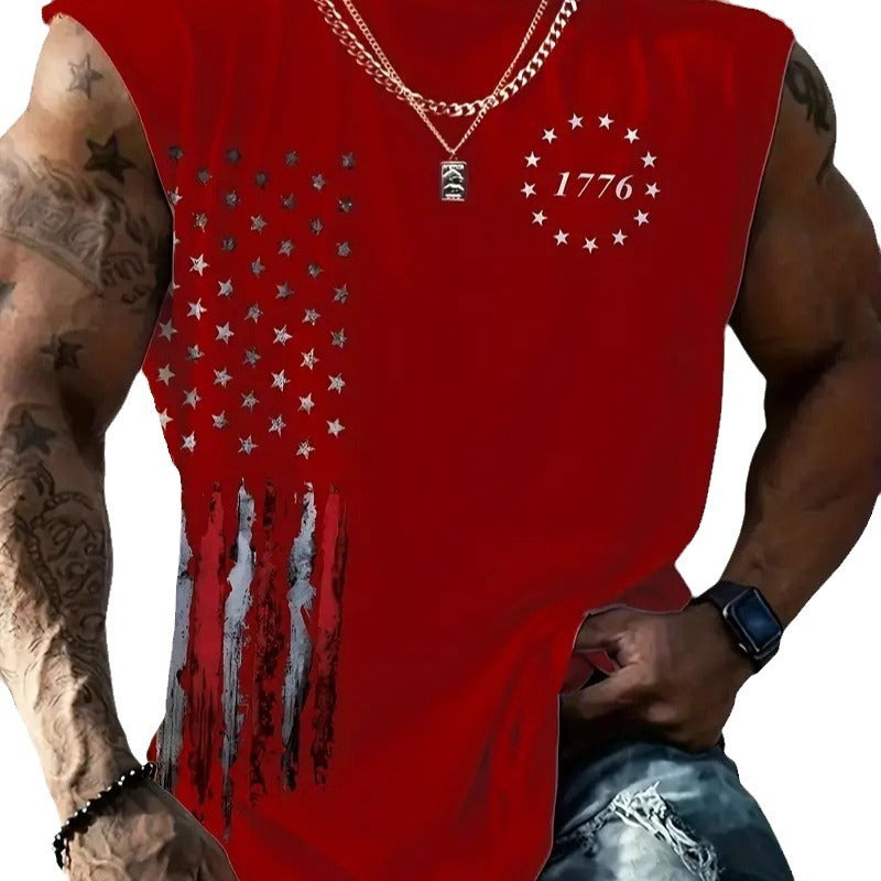 Fashion Personality New Printed Men's Vest Top