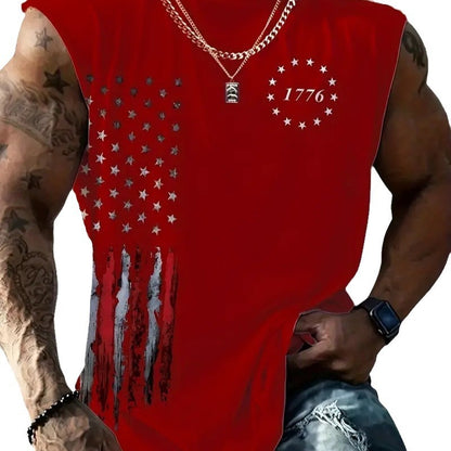 Fashion Personality New Printed Men's Vest Top