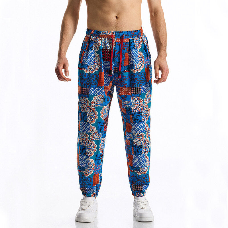 Men's Fashion Casual Printed Plus Size Casual Pants