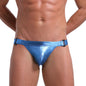 Sexy Men's Double Ding Underwear Hollow Out U Pouch Imitation Leather