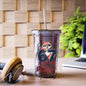 Retro Raccoon '67 Acrylic Tumbler with Straw