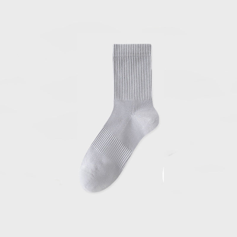 Men's Summer Thin Mesh Breathable White Socks