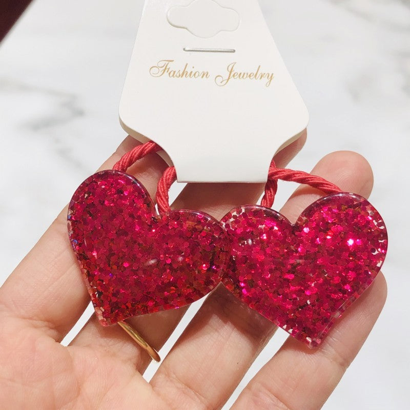 Dreamy Glitter Star Moon Girls Hair Tie