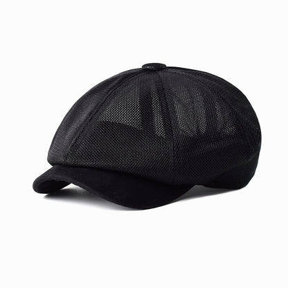 Mesh Breathable Thin Octagonal Cap Men And Women Advance Hats Newsboy Cap