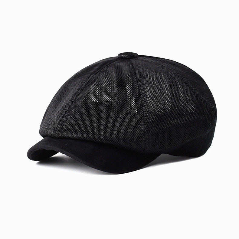 Mesh Breathable Thin Octagonal Cap Men And Women Advance Hats Newsboy Cap