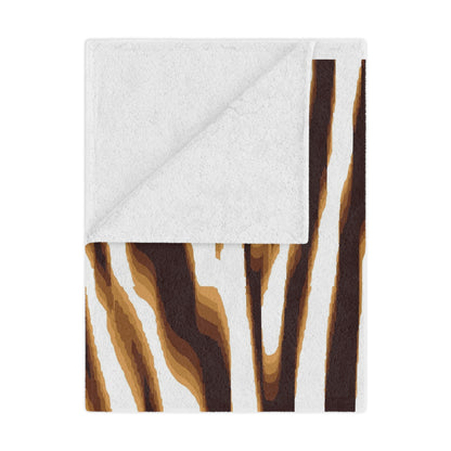 Tiger Stripe Minky Blanket — Soft Animal Print Throw for Bedroom & Living Room