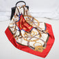 Imitation Silk Scarf Women Classic Belt Printing