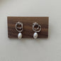 S925 Sterling Silver Double Layer Circle Ear Studs