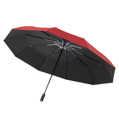 125CM Big Windproof Automatic Umbrellas For Men 10K 3Folding Umbrella Rain Woman Parasol Business Automatic Car Paraguas