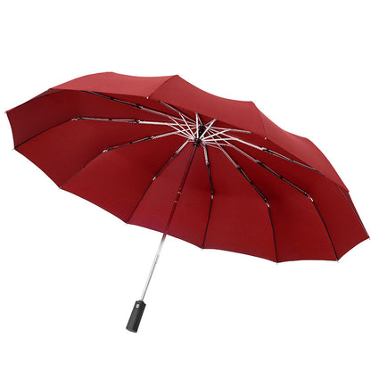 125CM Big Windproof Automatic Umbrellas For Men 10K 3Folding Umbrella Rain Woman Parasol Business Automatic Car Paraguas