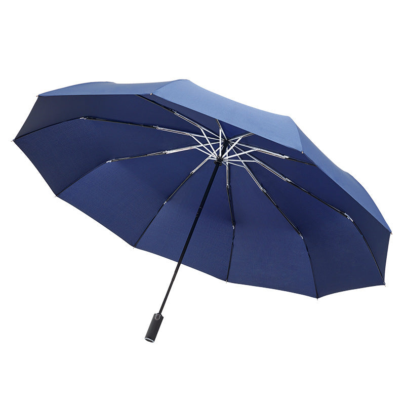 125CM Big Windproof Automatic Umbrellas For Men 10K 3Folding Umbrella Rain Woman Parasol Business Automatic Car Paraguas