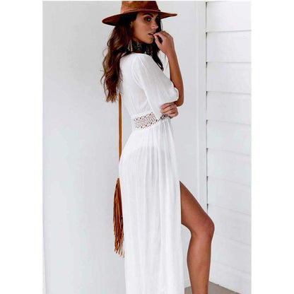 Beach Blouse Slub Cotton Beach Skirt