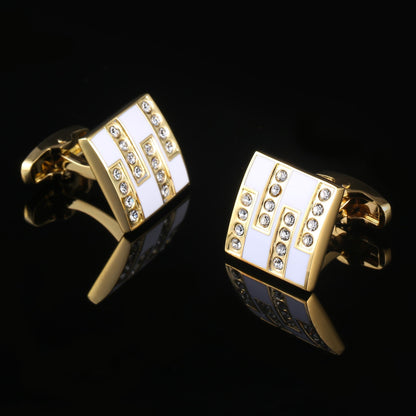 Square Diamond Men's Cuff Buttons Business Buttons Wedding Cuff Nails