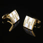 Square Diamond Men's Cuff Buttons Business Buttons Wedding Cuff Nails