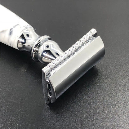 Factory Direct Sale Manual Black Resin Handle Men's Manual Shavers