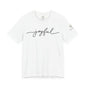 Joyful Script Tee — Minimalist Inspirational Casual Shirt