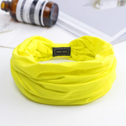 Summer Korean Face Wash Hairband Female Sweet Wide-Brimmed Headband Makeup Headgear Simple Headband Super Fairy Headband Hair Accessories