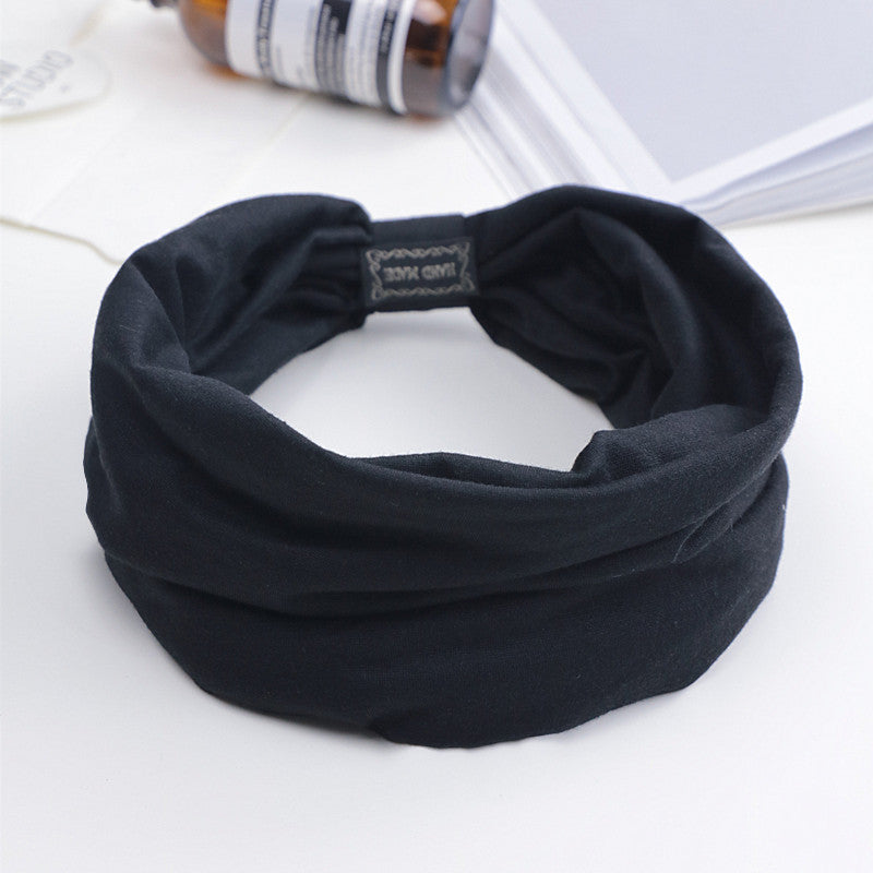 Summer Korean Face Wash Hairband Female Sweet Wide-Brimmed Headband Makeup Headgear Simple Headband Super Fairy Headband Hair Accessories