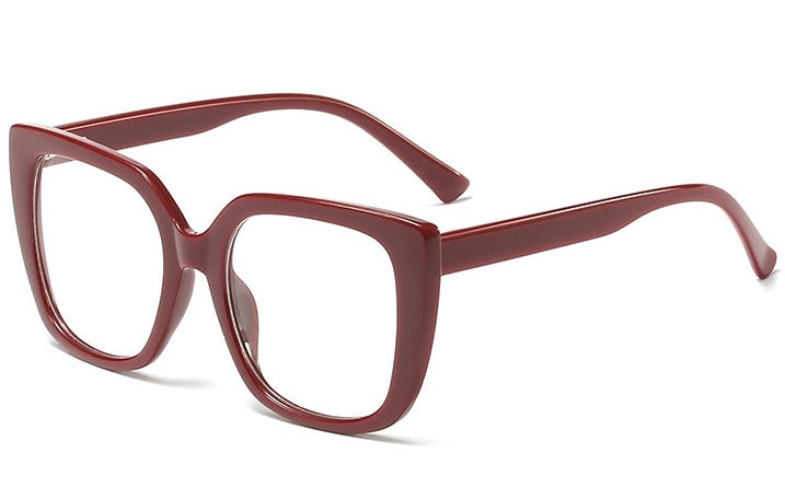 Large Frame Spring Mirror Legs Flat Glasses