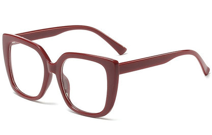 Large Frame Spring Mirror Legs Flat Glasses