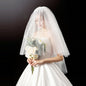 Short Bridal Wedding Veils Two Layer with Metal Combe White Veil for Party Bridal Veil  New Arrival
