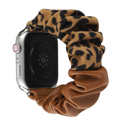 Stitching Cloth Hair Ring Strap Se Leopard Print Large Intestine Ring Watch Strap
