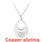 Customized 3 Water Droplet Engraving Name Stainless Steel Jewelry Pendant Necklaces For Women Personalized Gift