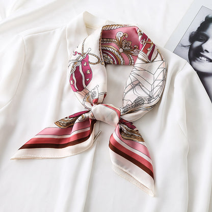 Silk Scarf All-match Snood Small Square