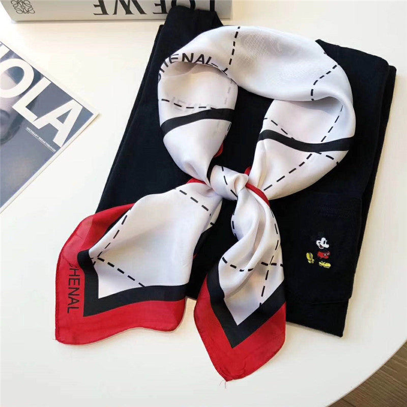 Silk Scarf All-match Snood Small Square